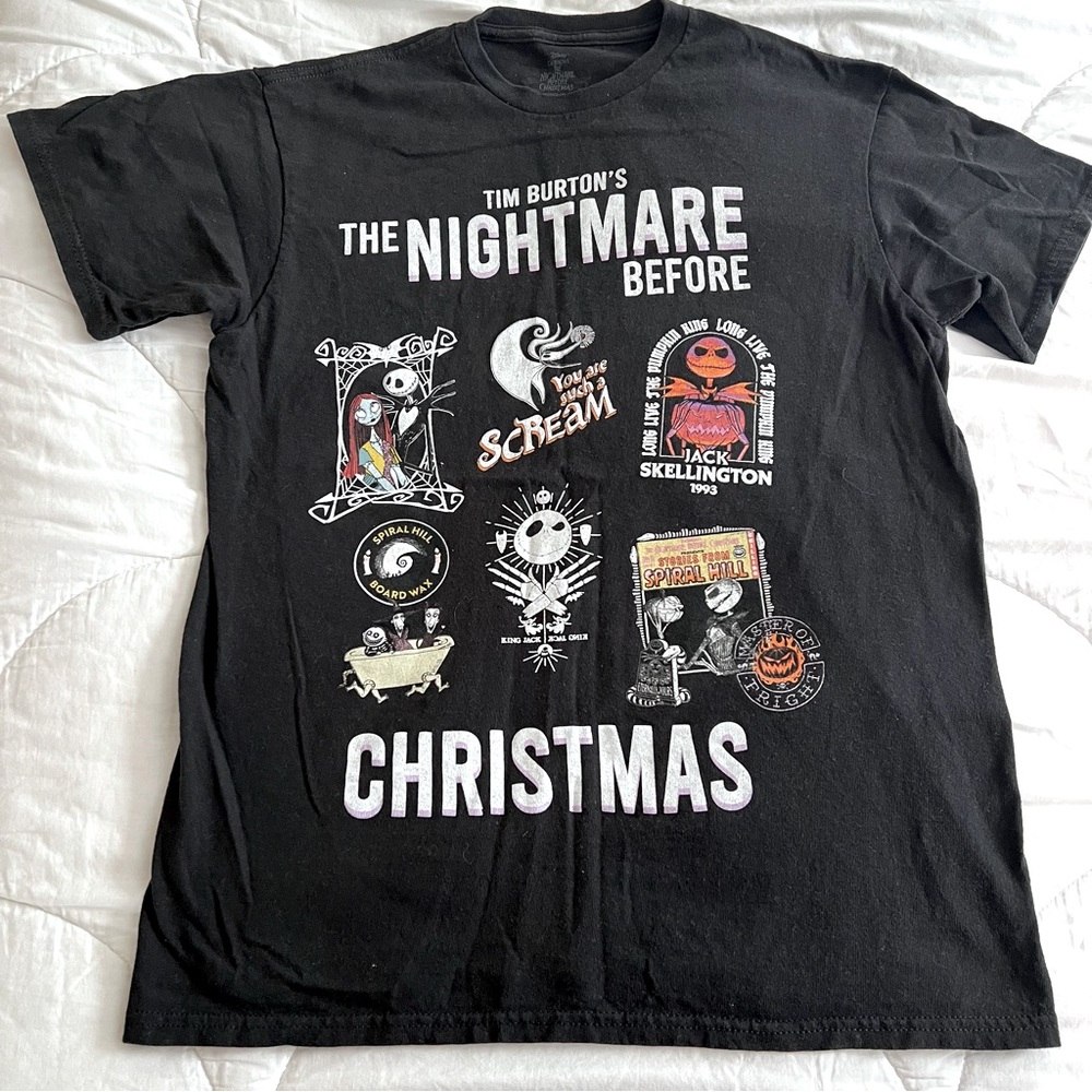 Disney - Nightmare Before Christmas Black and color tee